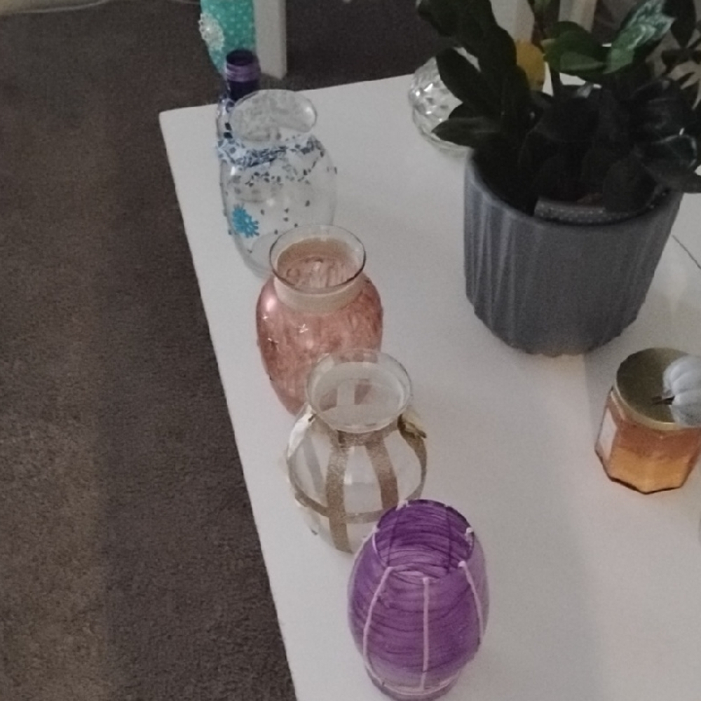 Chic Purple and Gold Vase Collection